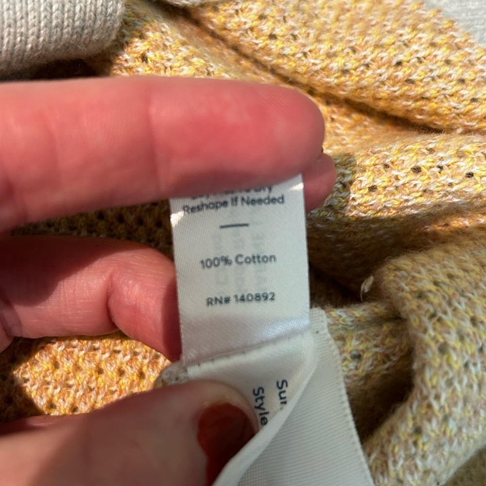 Marine Layer Cream Short-Sleeve Knit Button-Down with Peach Floral - Picture 7 of 7